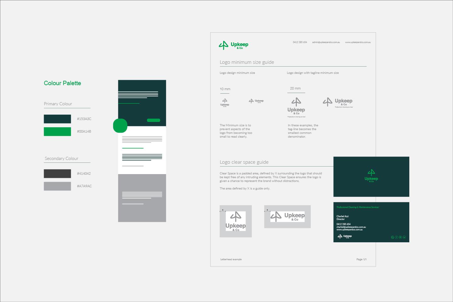 Upkeep & Co Brand Colours & Typography