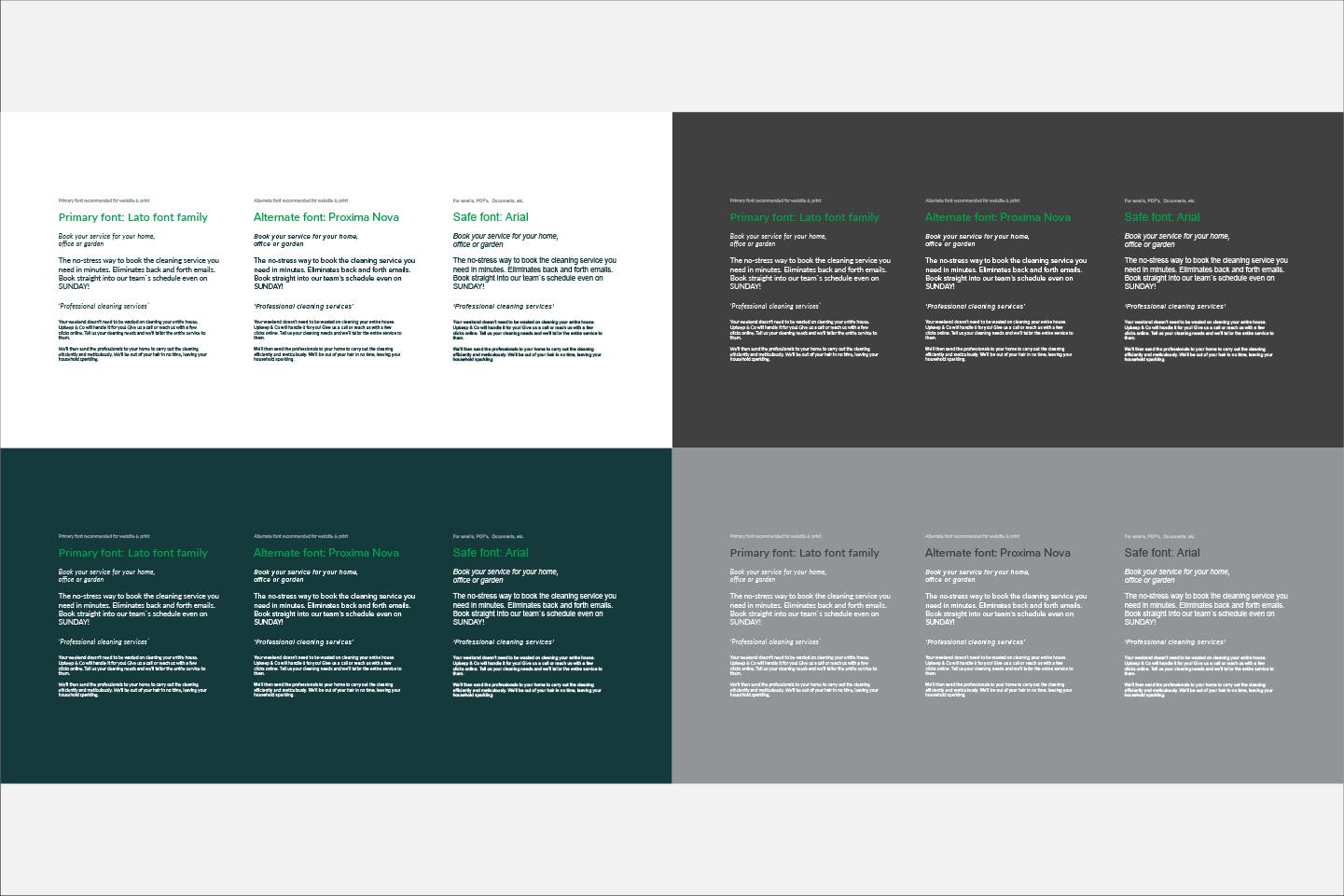 Upkeep & Co Typography