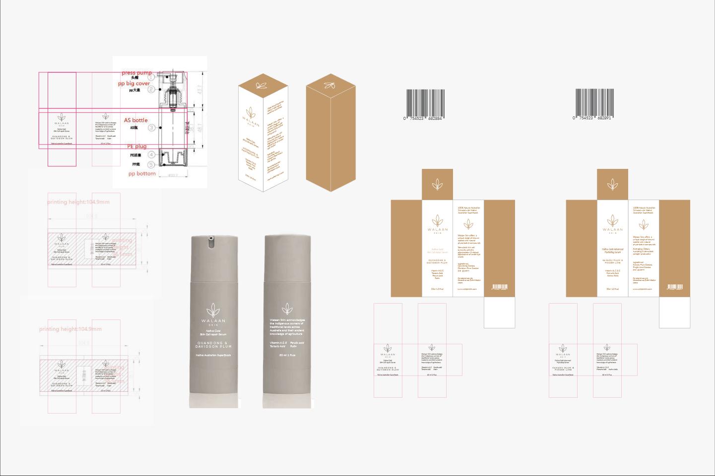 Walaan Skin Packaging Design Draft
