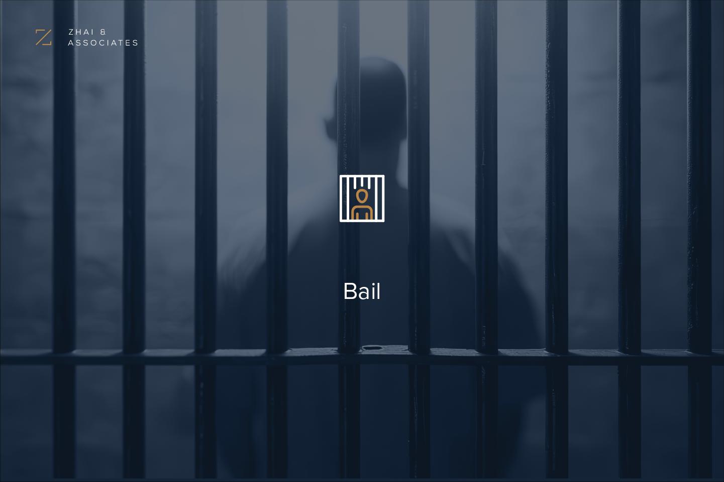 Bail services graphic for Zhai & Associates branding
