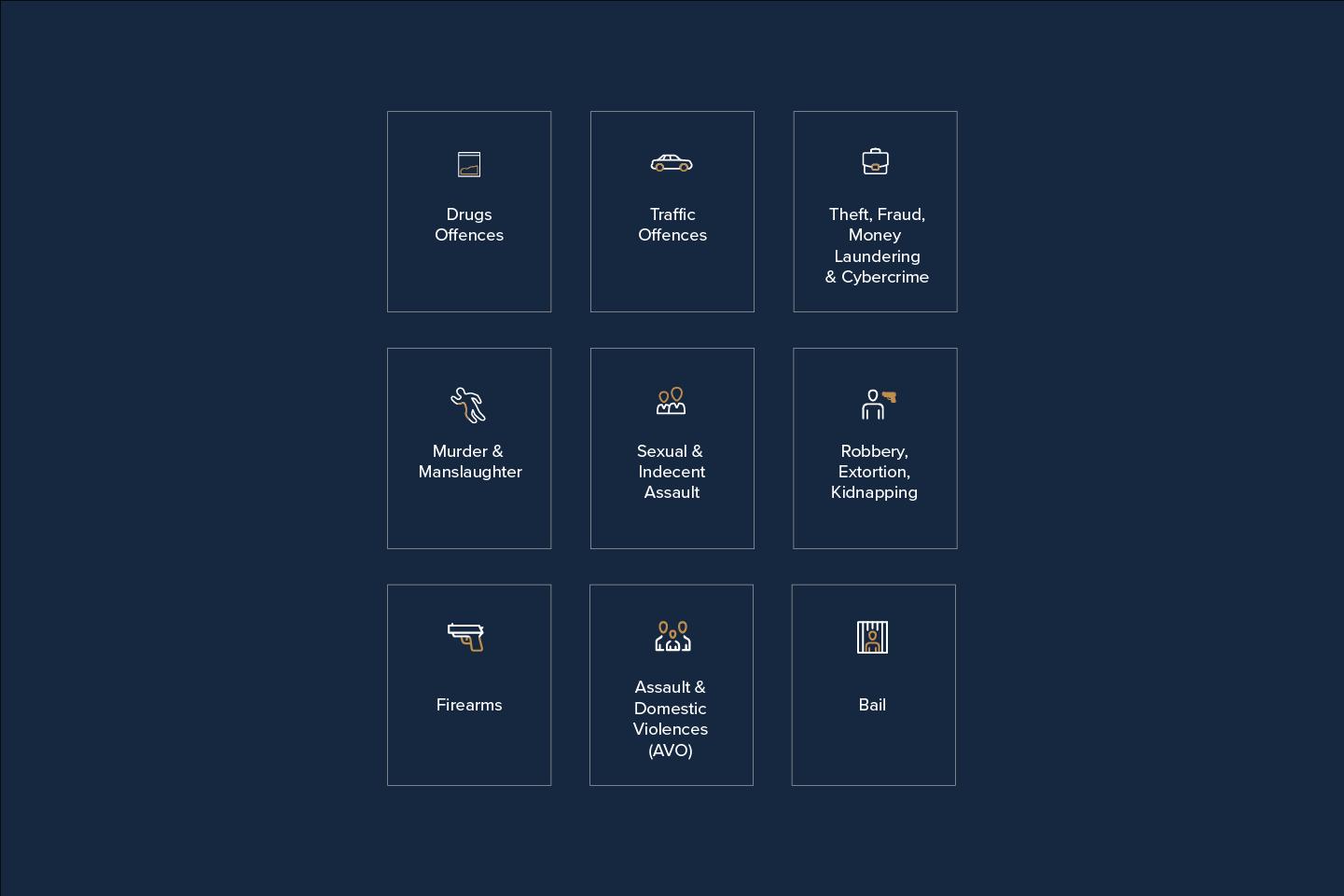 Zhai & Associates branding icons for criminal law services